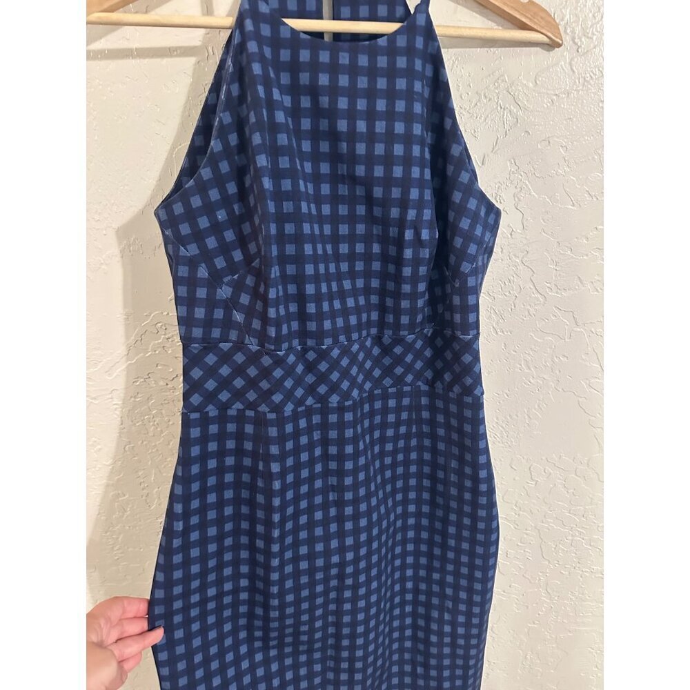 Y Banana Republic Blue Gingham Racer Back Mini Dress - Picture 5 of 11